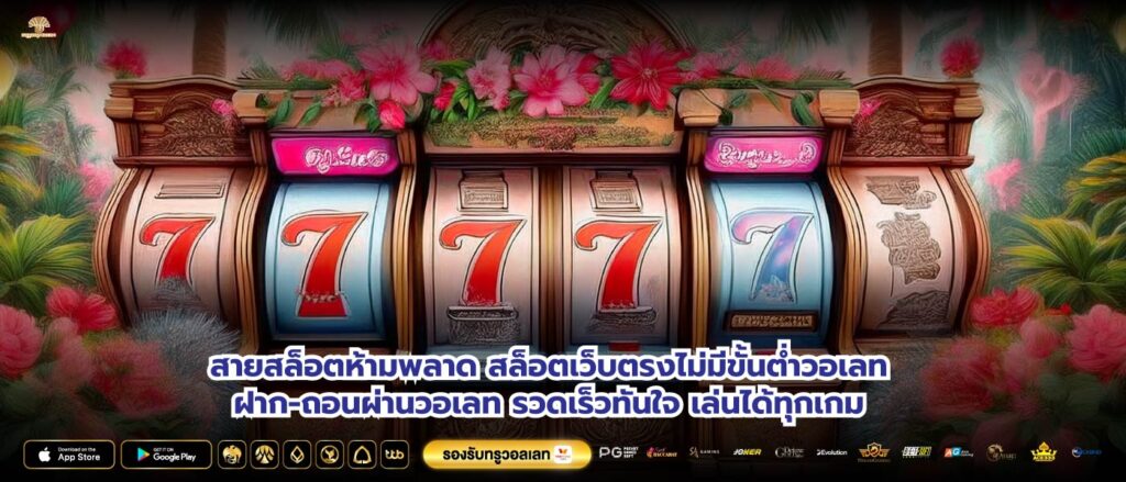 สายสล็อตห้ามพลาด สล็อตเว็บตรงไม่มีขั้นต่ำวอเลท ฝาก-ถอนผ่านวอเลท รวดเร็วทันใจ เล่นได้ทุกเกม